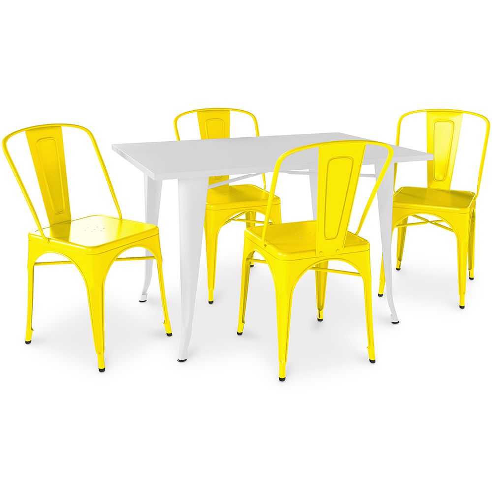 Pack Mesa de Jantar e 4 Cadeiras de Jantar Design Industrial - Nova Edição- Bistrot Stylix image 8