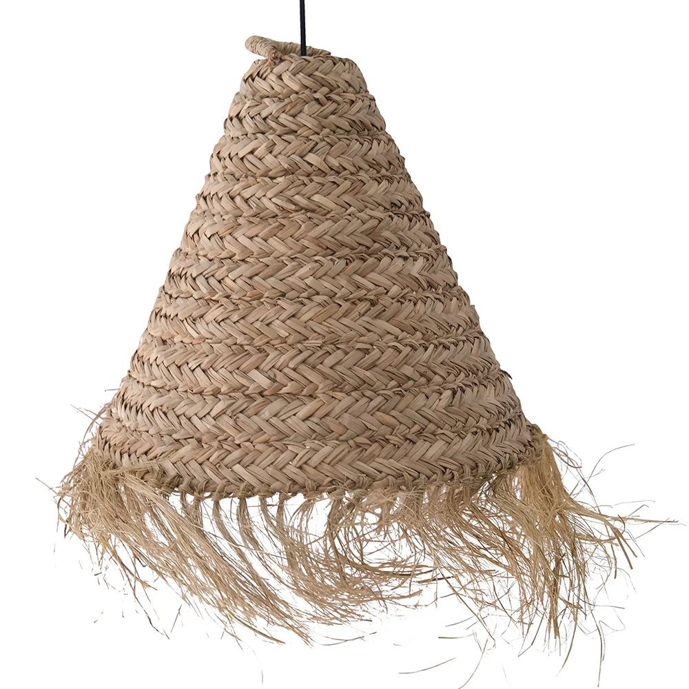 Lâmpada de teto de esparto - Luminária pendente de stile Boho Bali - Pitse image 8