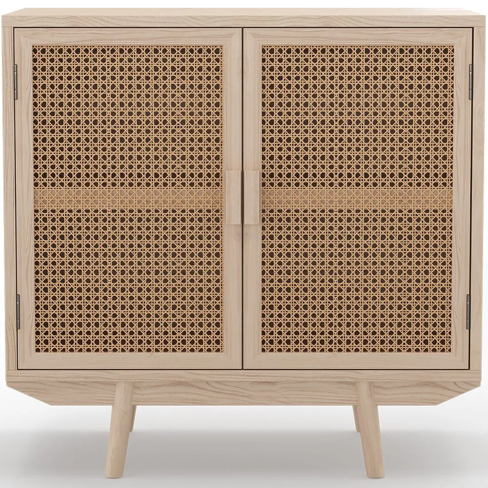 Aparador de Madeira Natural - Design Boho Bali - 2 portas - Treys image 8