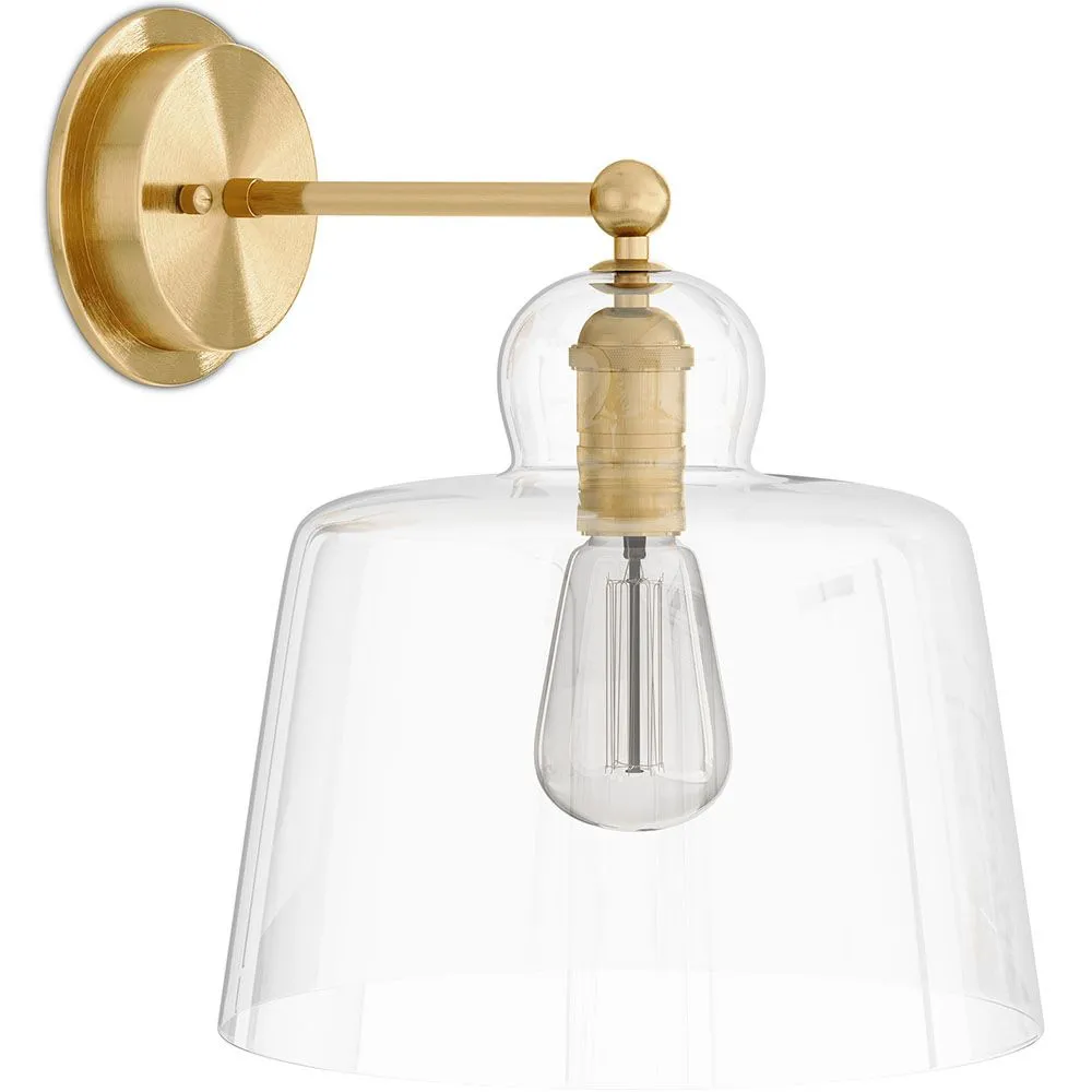 Candeeiro Aplique de Parede - Metal Dourado e Vidro- Sabela image 8