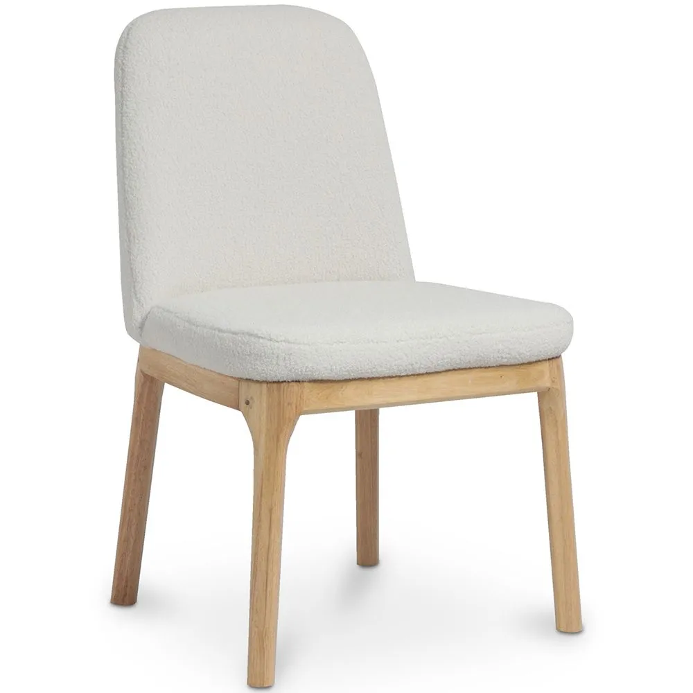Cadeira de Jantar Estofada - Bouclé Branco - Biscayne image 8