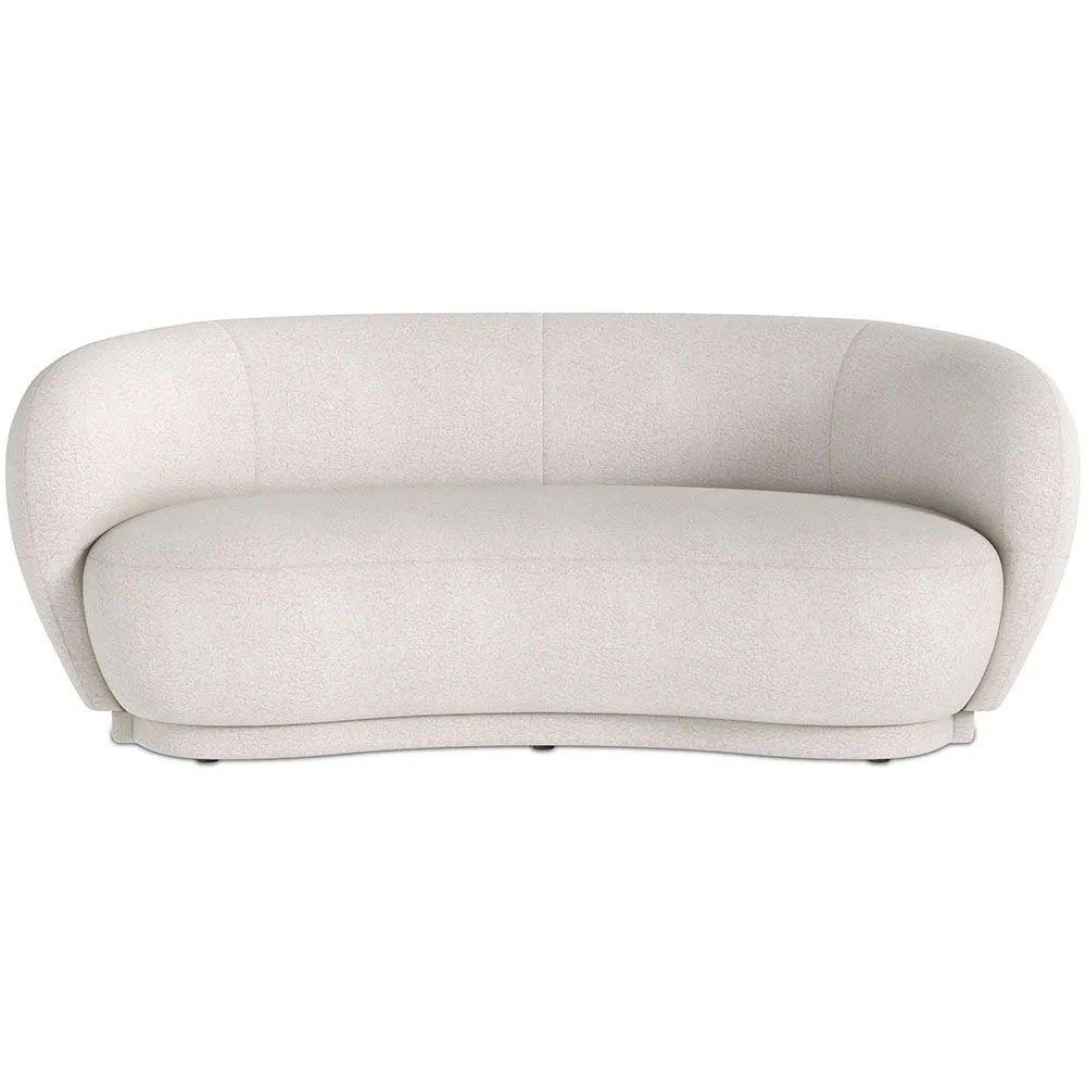 Sofá curvo de 3 lugares em tecido Bouclé - Curvy image 8