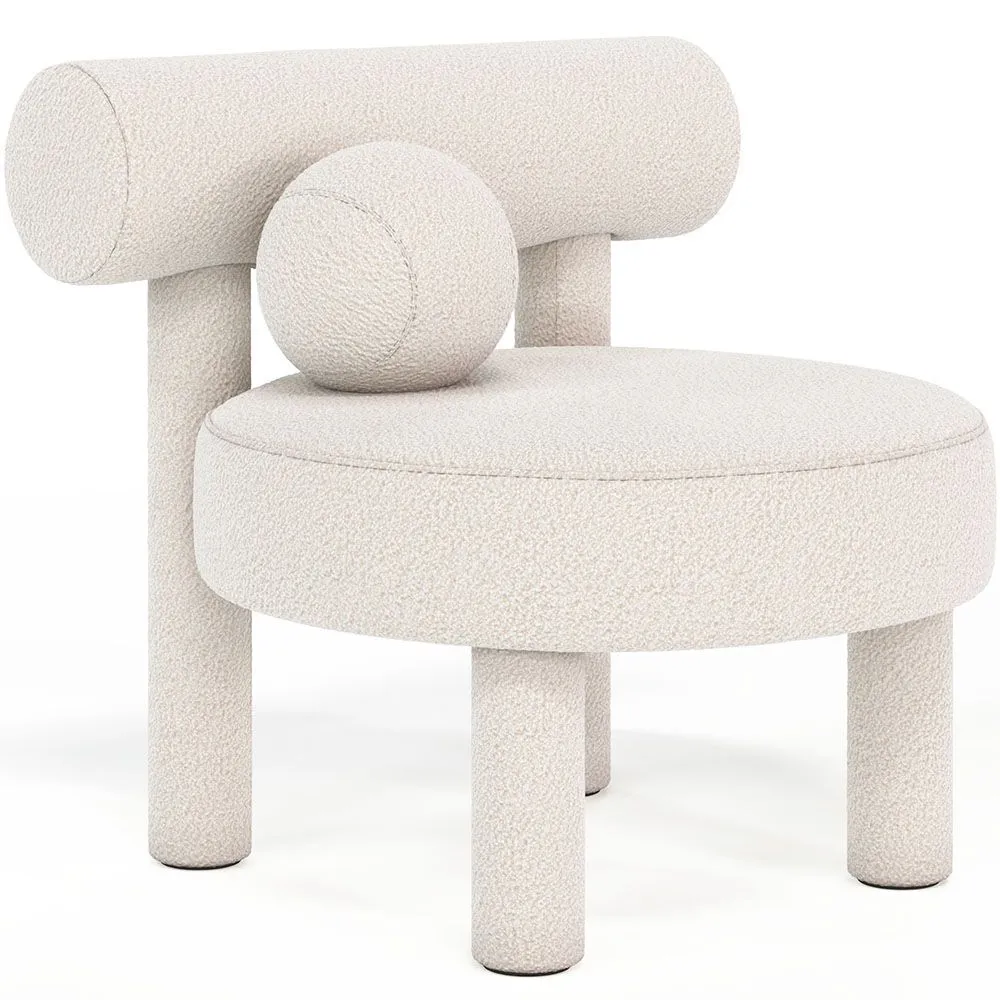 Cadeira poltrona - Estofada em bouclé - Klena image 8