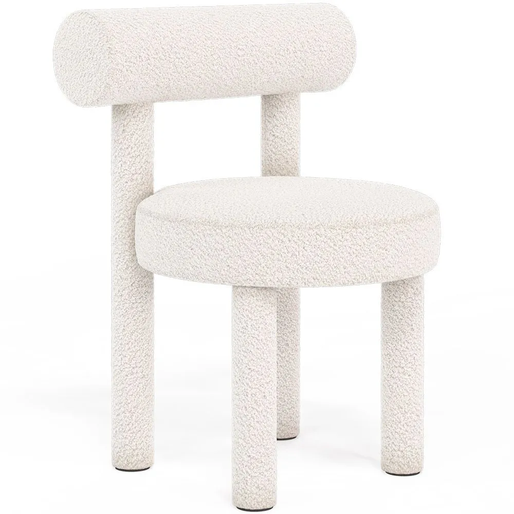 Cadeira de jantar - Estofada em tecido bouclé - Rhys image 8