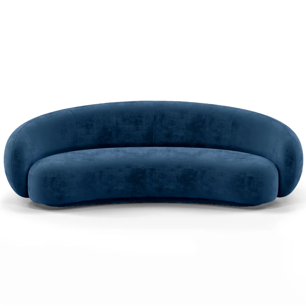 Sofá Curvo de Veludo - 3/4 Lugares - Souta image 8