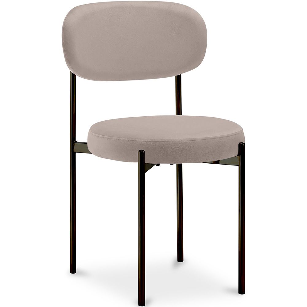 Cadeira de jantar - Estofada em veludo - Metal preto - Margot image 8