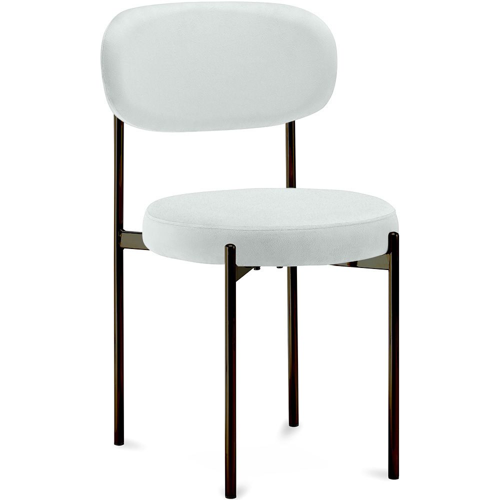 Cadeira de jantar - Estofada em veludo - Metal preto - Margot image 8