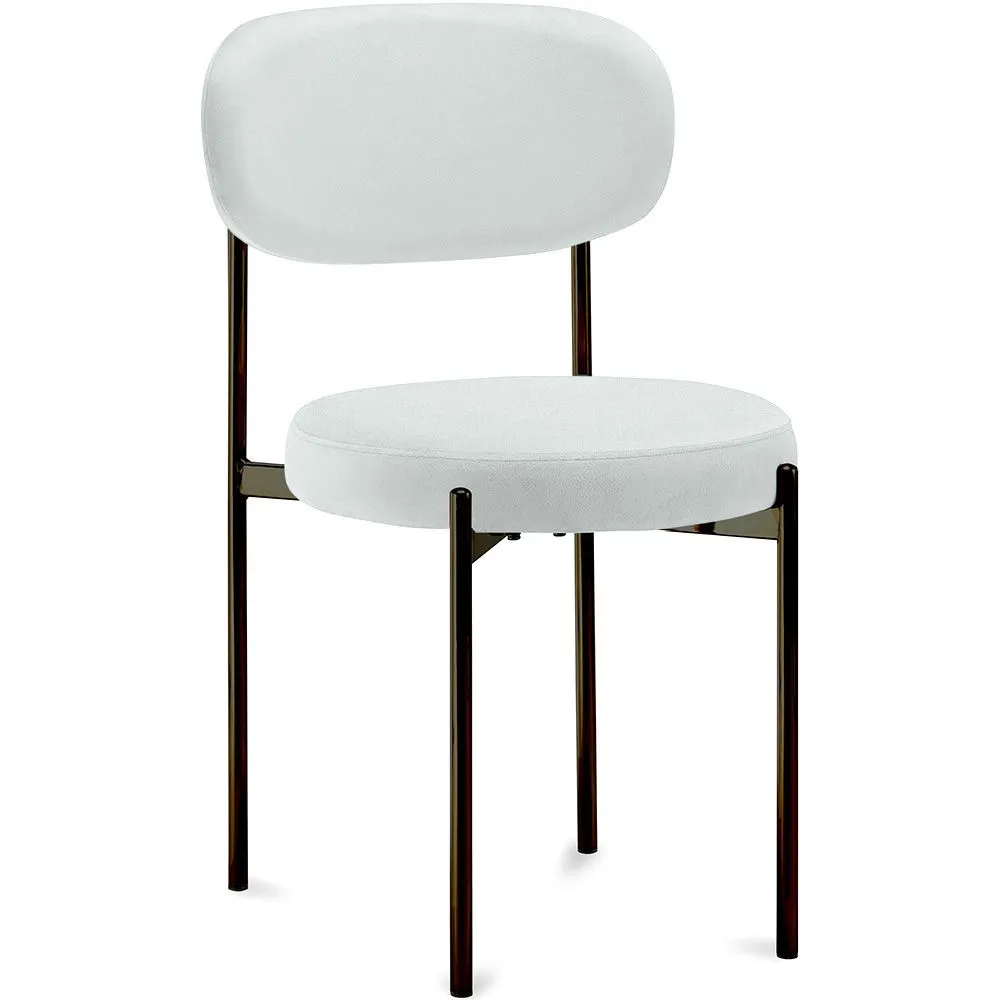 Cadeira de jantar - Estofada em veludo - Metal preto - Margot image 8