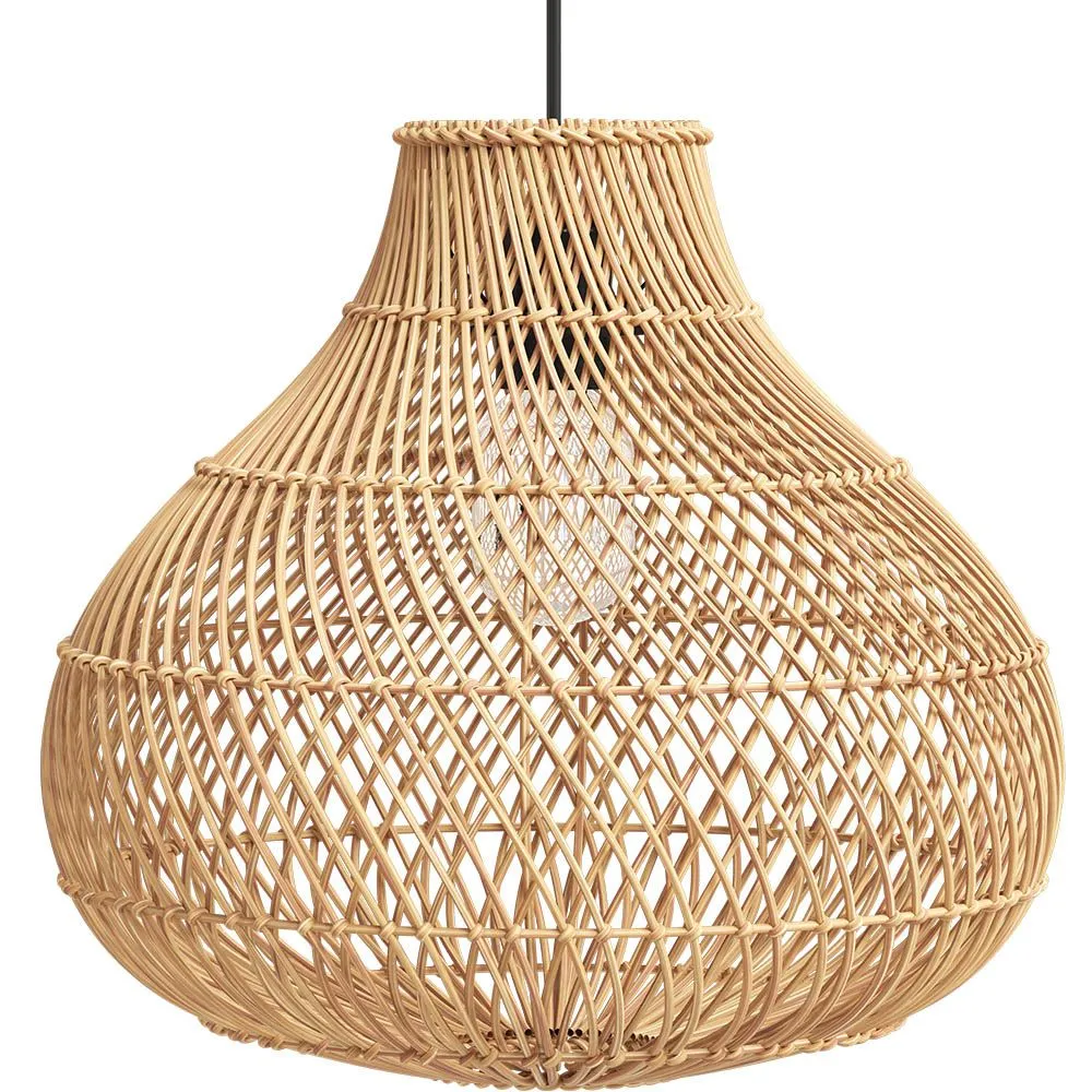 Luminária de teto de rattan - Luminária pendente boho de Bali - Wayan image 8