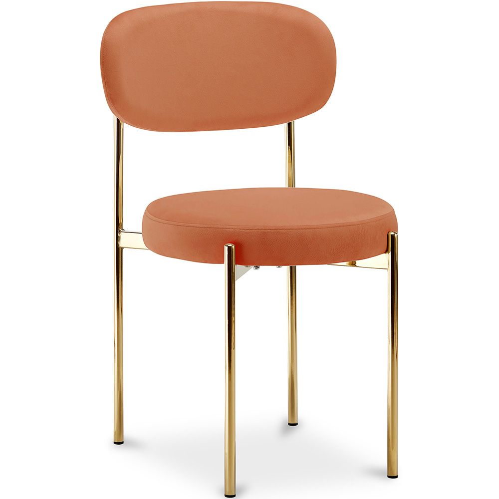 Cadeira de jantar - Estofada em Veludo - Metal dourado - Dahe image 8