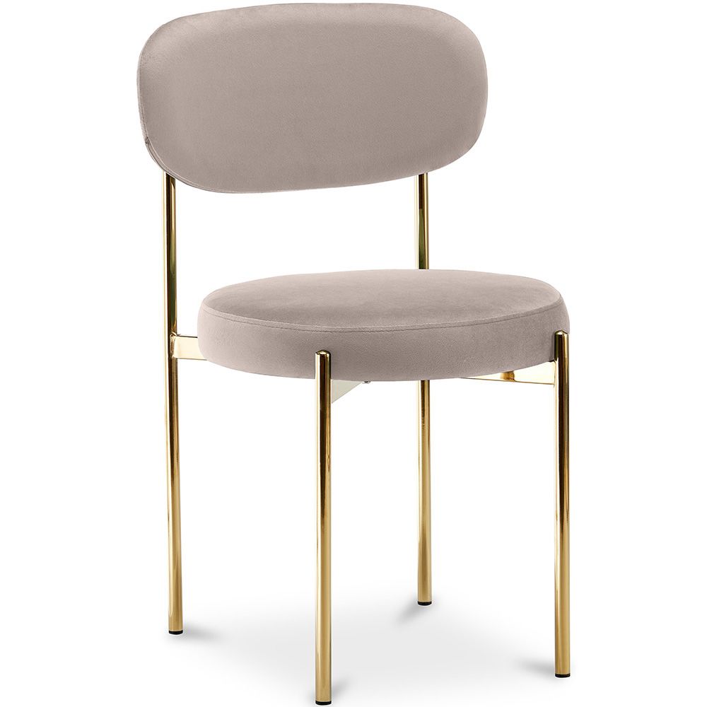 Cadeira de jantar - Estofada em Veludo - Metal dourado - Dahe image 8