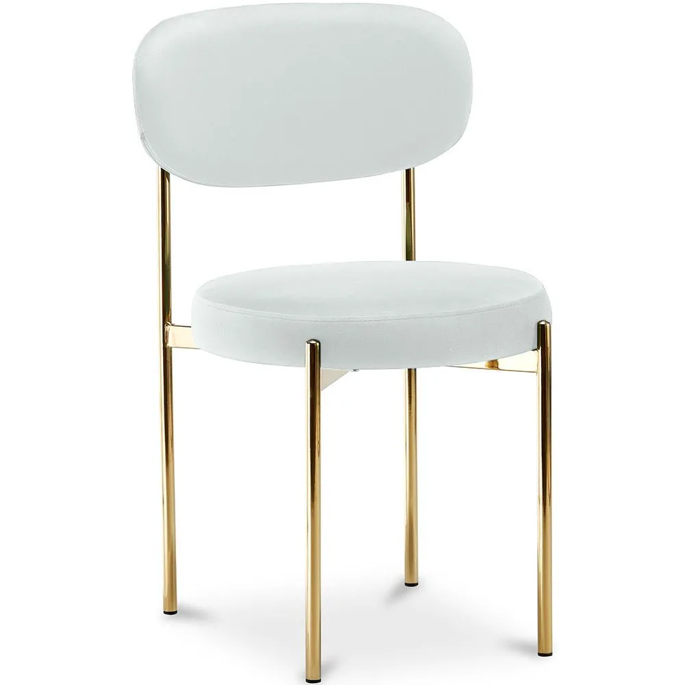 Cadeira de jantar - Estofada em Veludo - Metal dourado - Dahe image 8