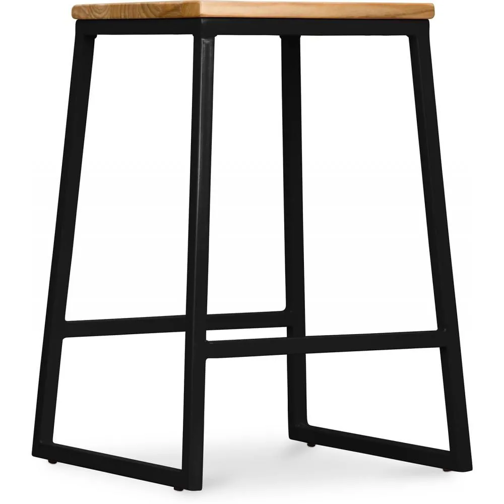 Banco Bar - Design Industrial - Madeira e Metal - 60cm - Big Boy image 8
