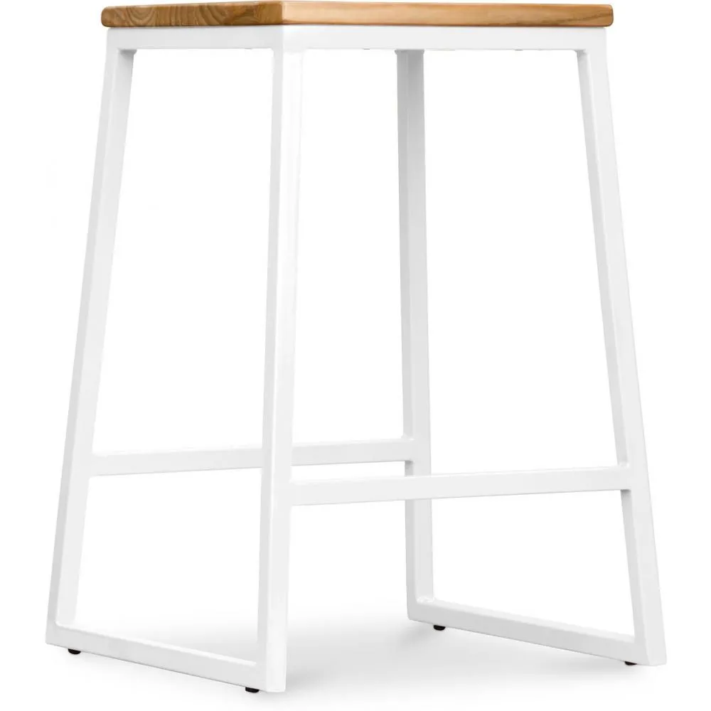 Banco Bar - Design Industrial - Madeira e Metal - 60cm - Big Boy image 8