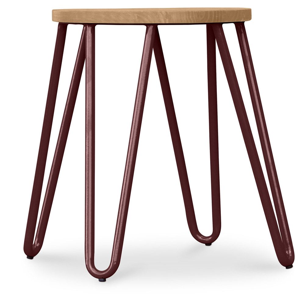 Banco Hairpin - 42cm - Madeira clara e metal image 8