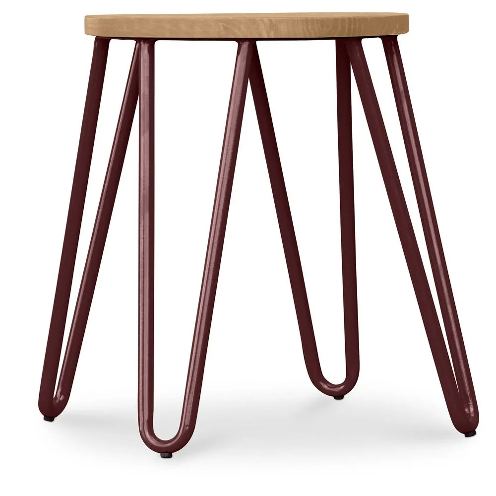 Banco Hairpin - 42cm - Madeira clara e metal image 8