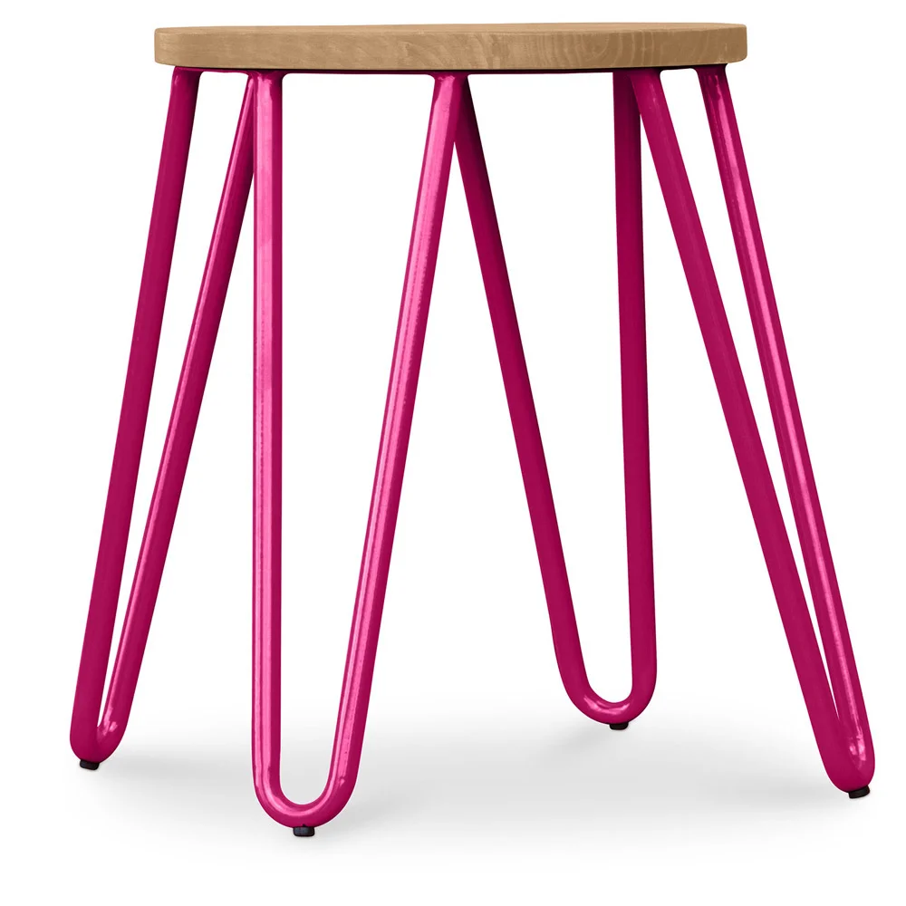 Banco Hairpin - 42cm - Madeira clara e metal image 8
