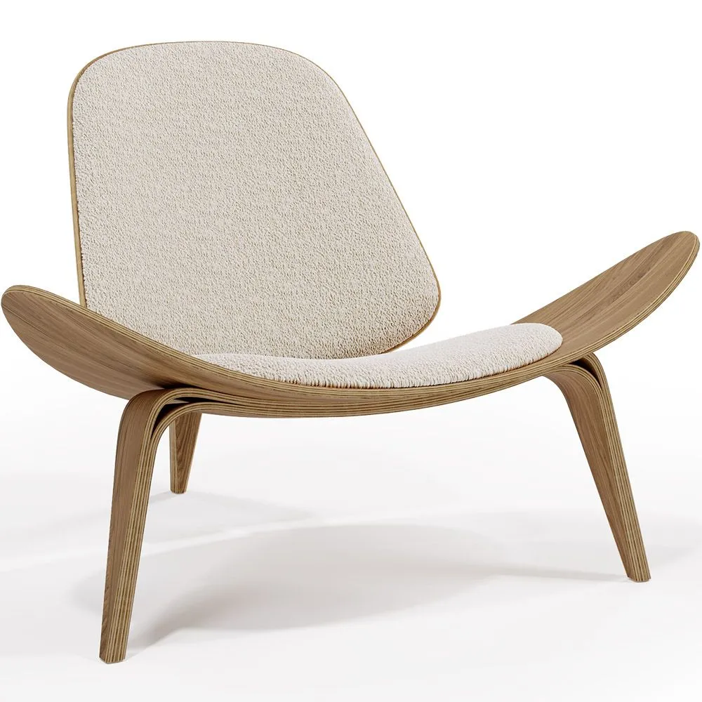 Poltrona de design - Poltrona escandinava - Estofamento em Boucle - Lucy image 8