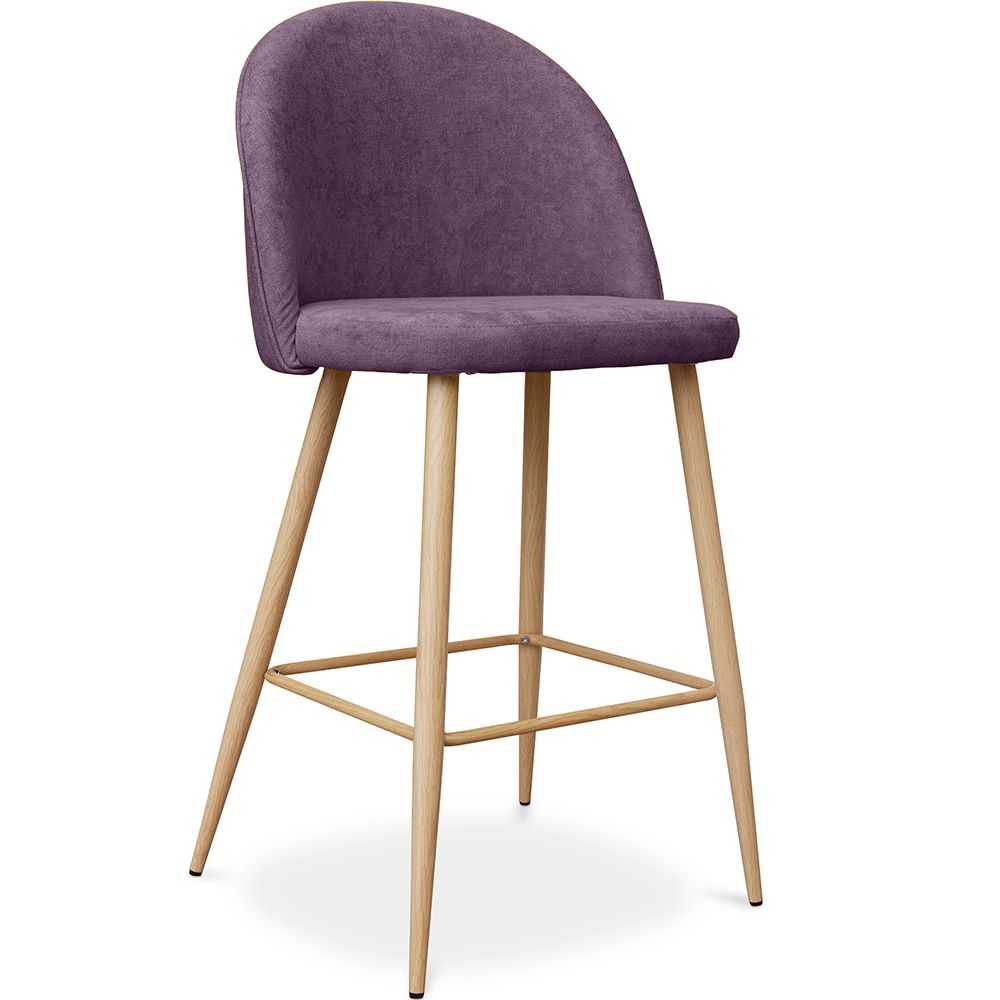 Banco estofado em tecido - Design escandinavo - 66cm - Evelyne image 8