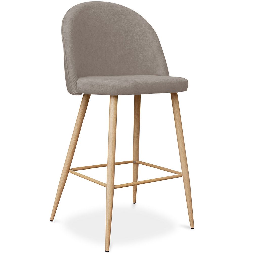 Banco estofado em tecido - Design escandinavo - 66cm - Evelyne image 8