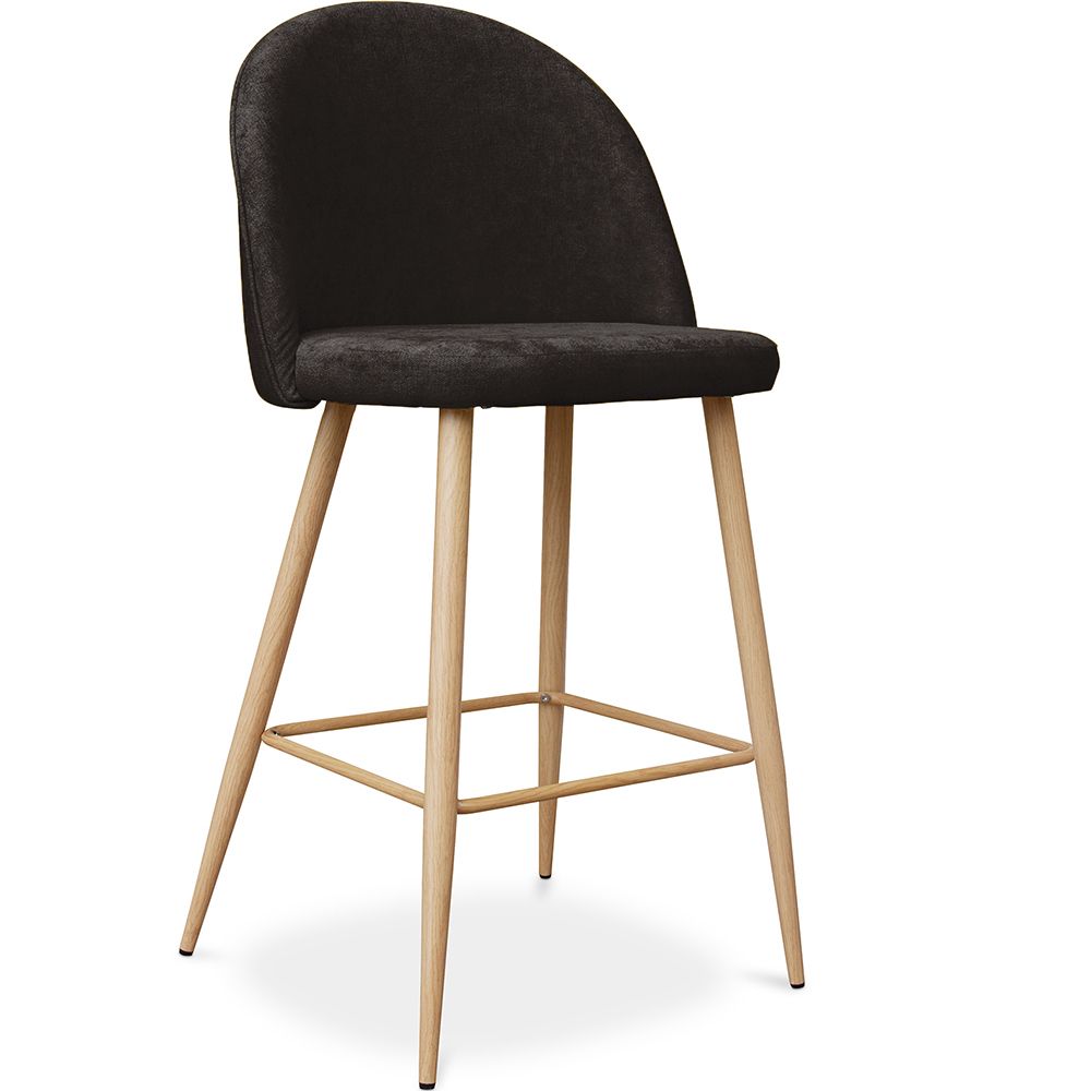 Banco estofado em tecido - Design escandinavo - 66cm - Evelyne image 8