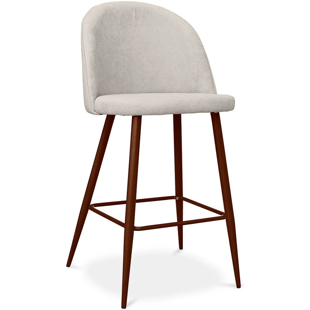 Banco estofado em tecido - Design escandinavo - 66cm- Evelyne image 8