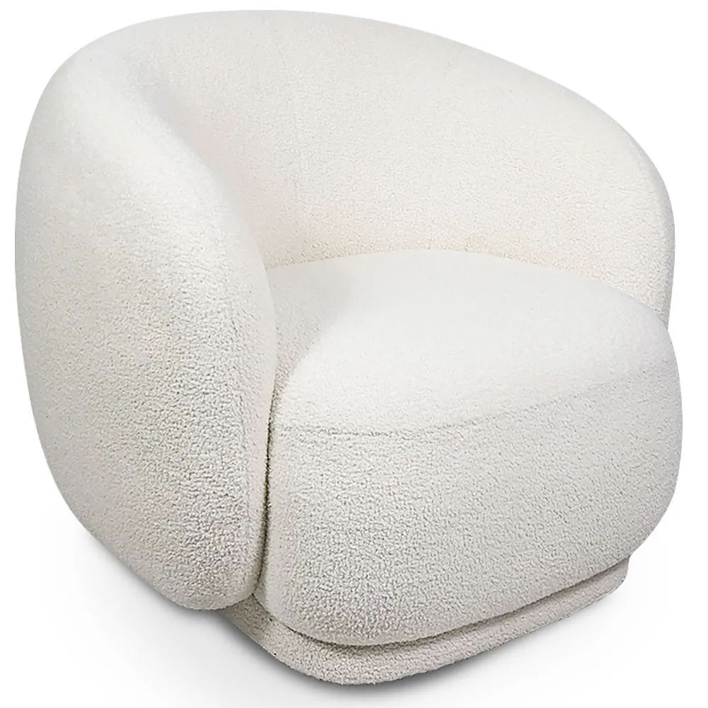 Poltrona Estofada em Tecido Bouclé - Design Curvo - Drisela image 8