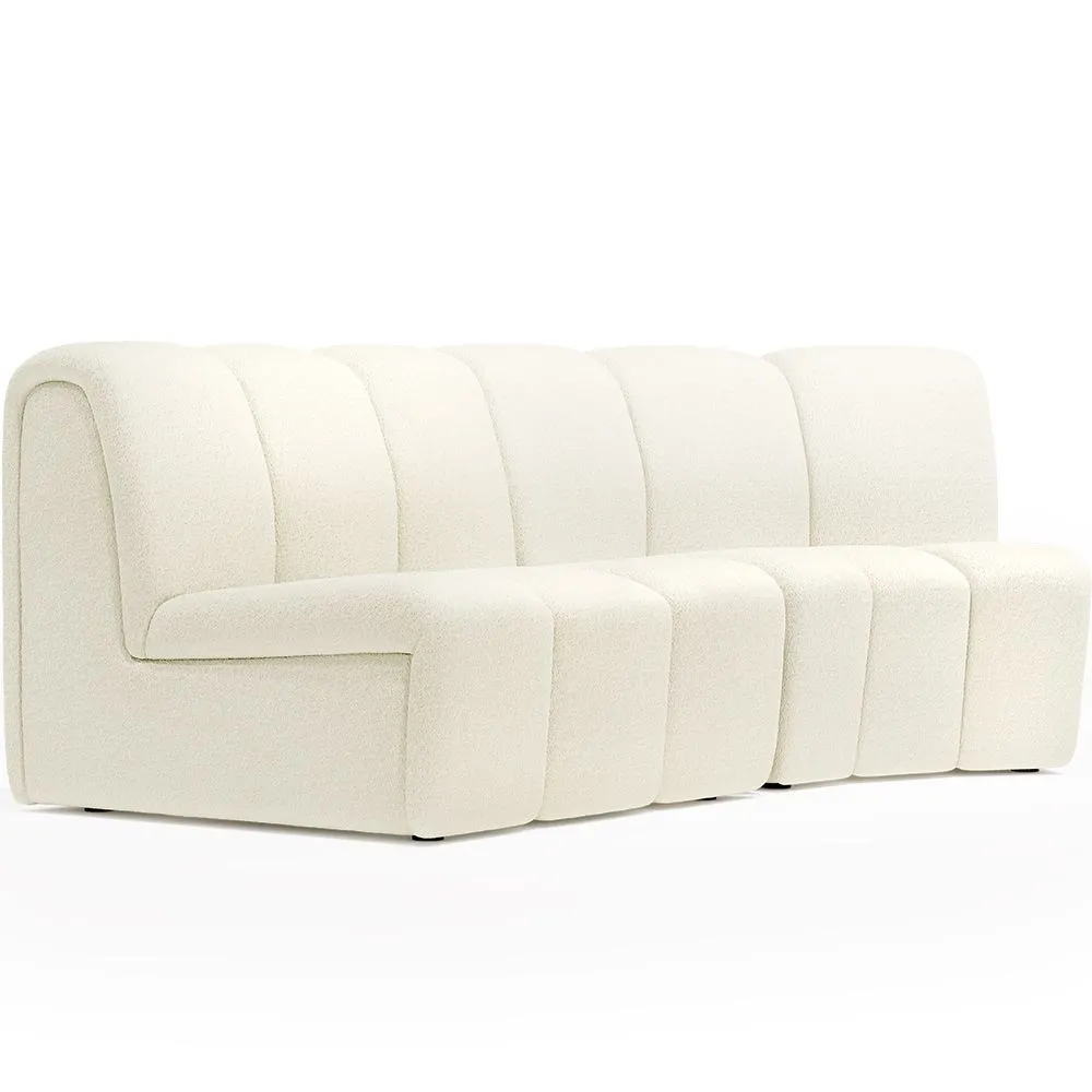 Sofá Modular - Estofado em Bouclé - 2 Módulos - Herridon image 8