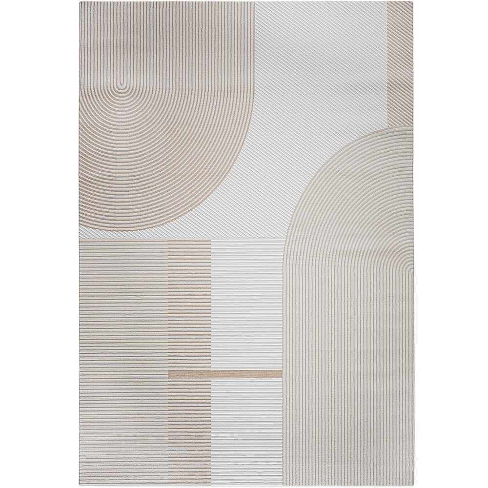 Tapete Grande com Design Contemporâneo e Moderno - Bege (290x200 cm) - Lubida image 8