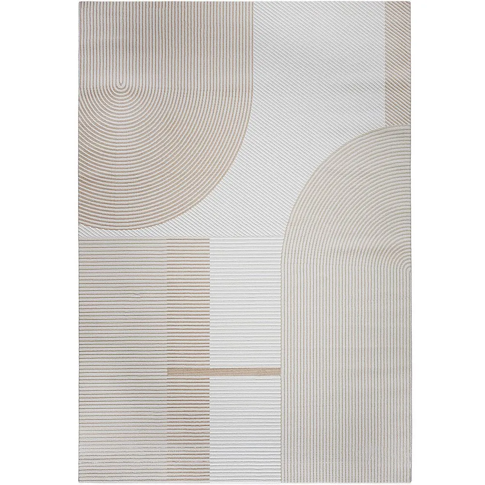 Tapete Grande com Design Contemporâneo e Moderno - Bege (290x200 cm) - Lubida image 8
