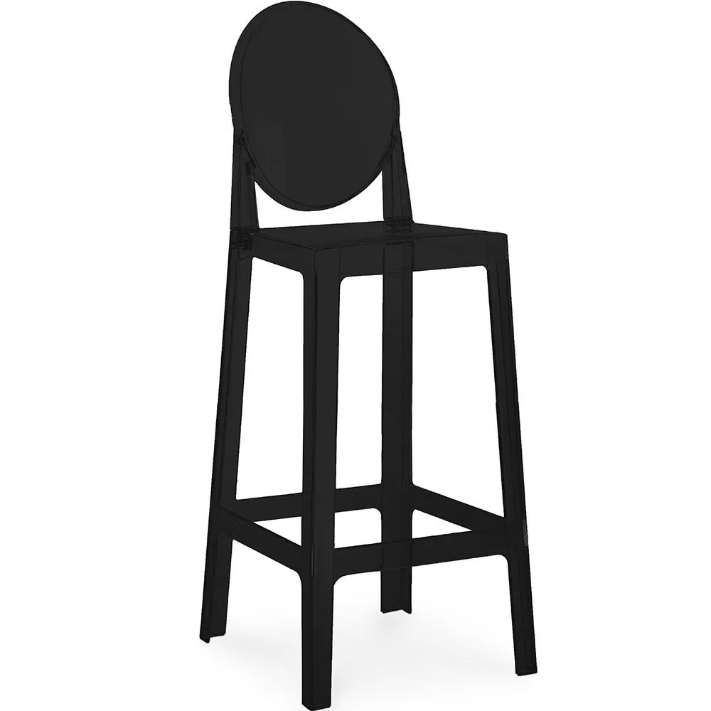 Banco Bar com Encosto - Design Transparente - 75cm - Victoria Queen image 8