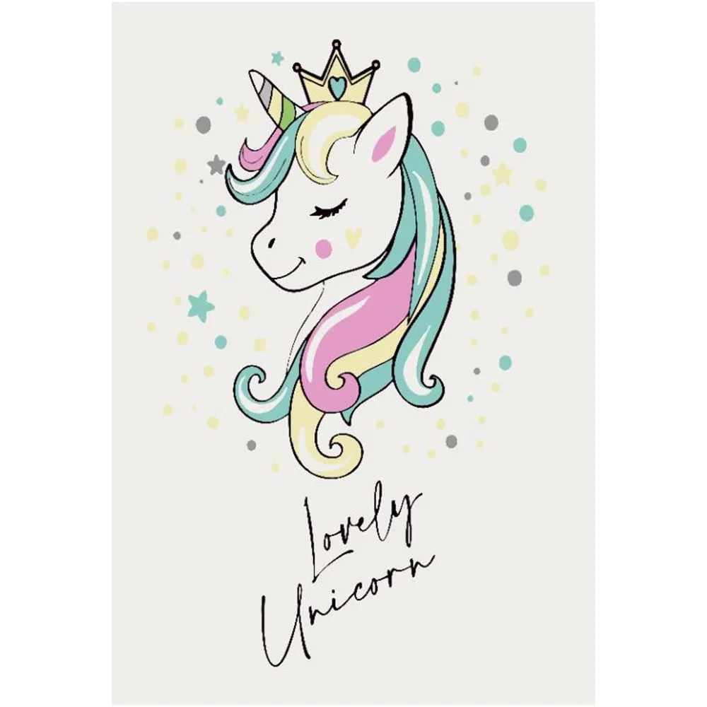 Grande Tapete Infantil com Design de Unicórnio - Multicolorido (290x200 cm) - Style image 8