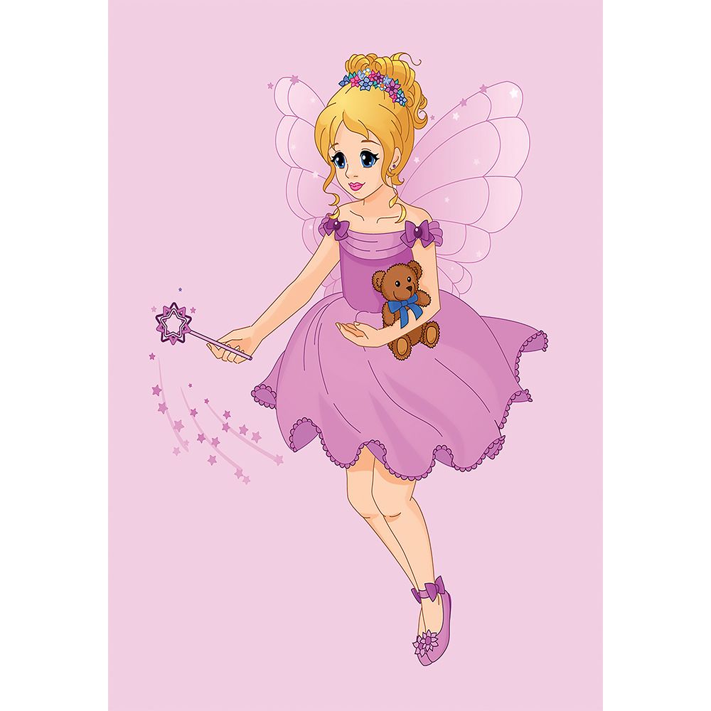 Grande Tapete Infantil com Design de Fadas - Rosa (290x200 cm) - Oya image 8