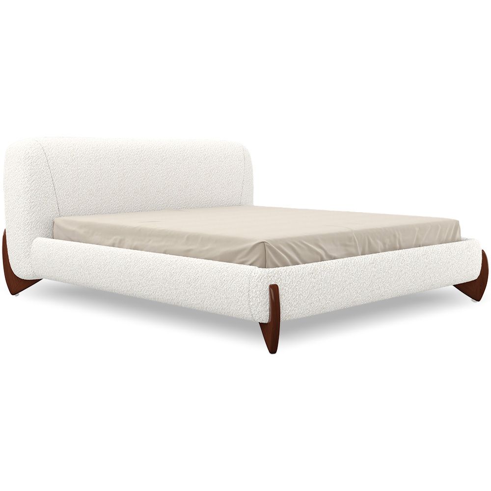 Cama de casal 160x200 CM - Estofado em Tecido Bouclé - Dream image 8