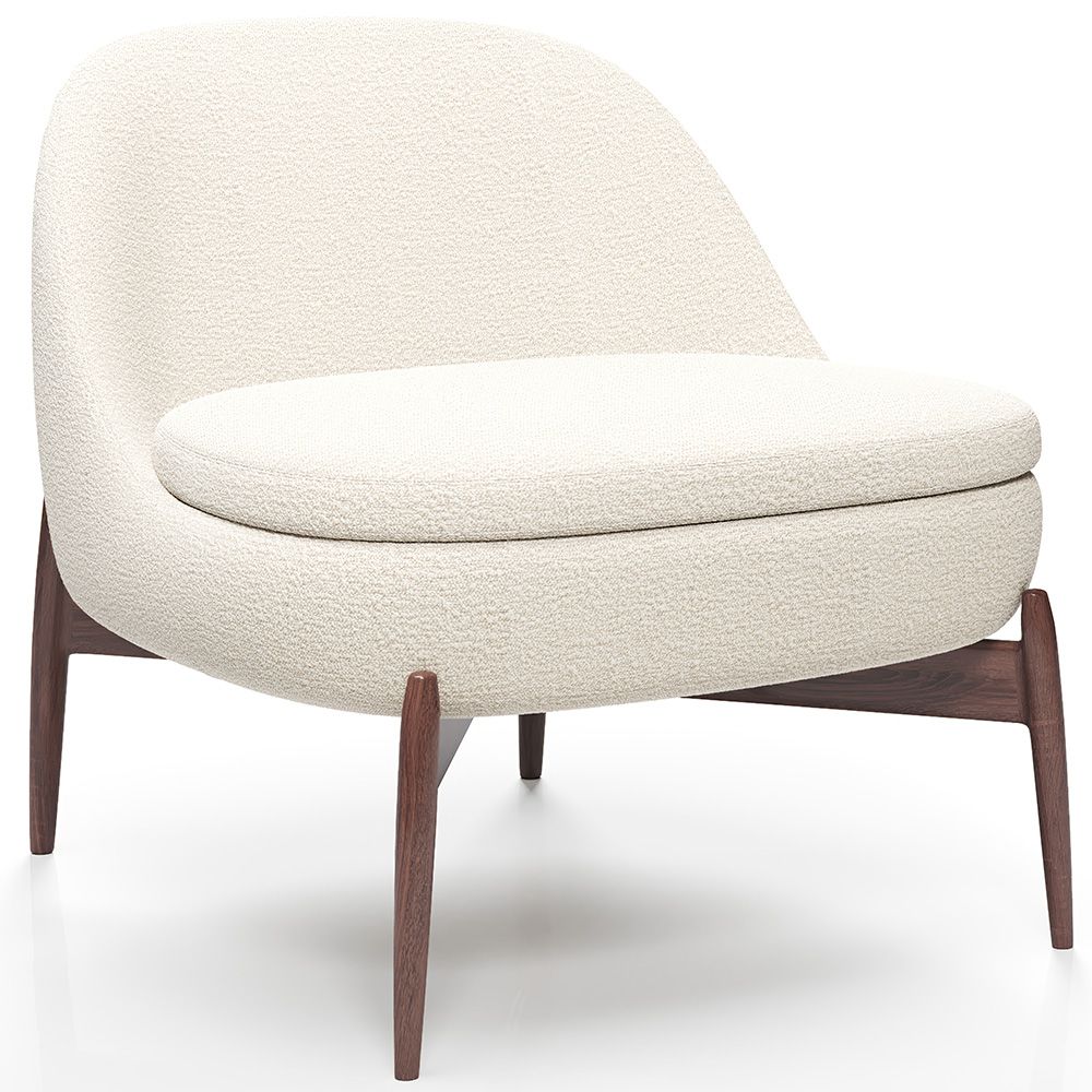 Cadeira Estofada com Design Curvo Escandinavo - Larseen image 8