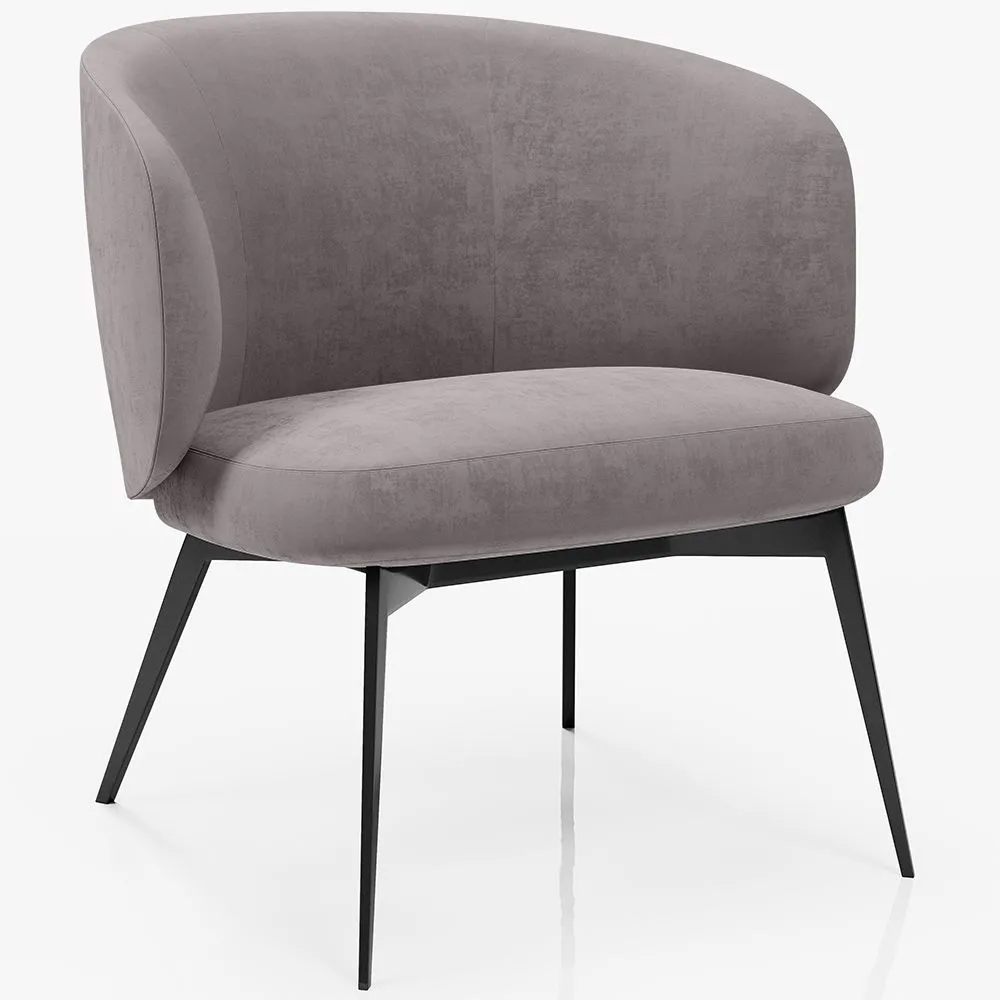 Poltrona de Design Curvo Estofada Estilo Contemporâneo - Opreh image 8
