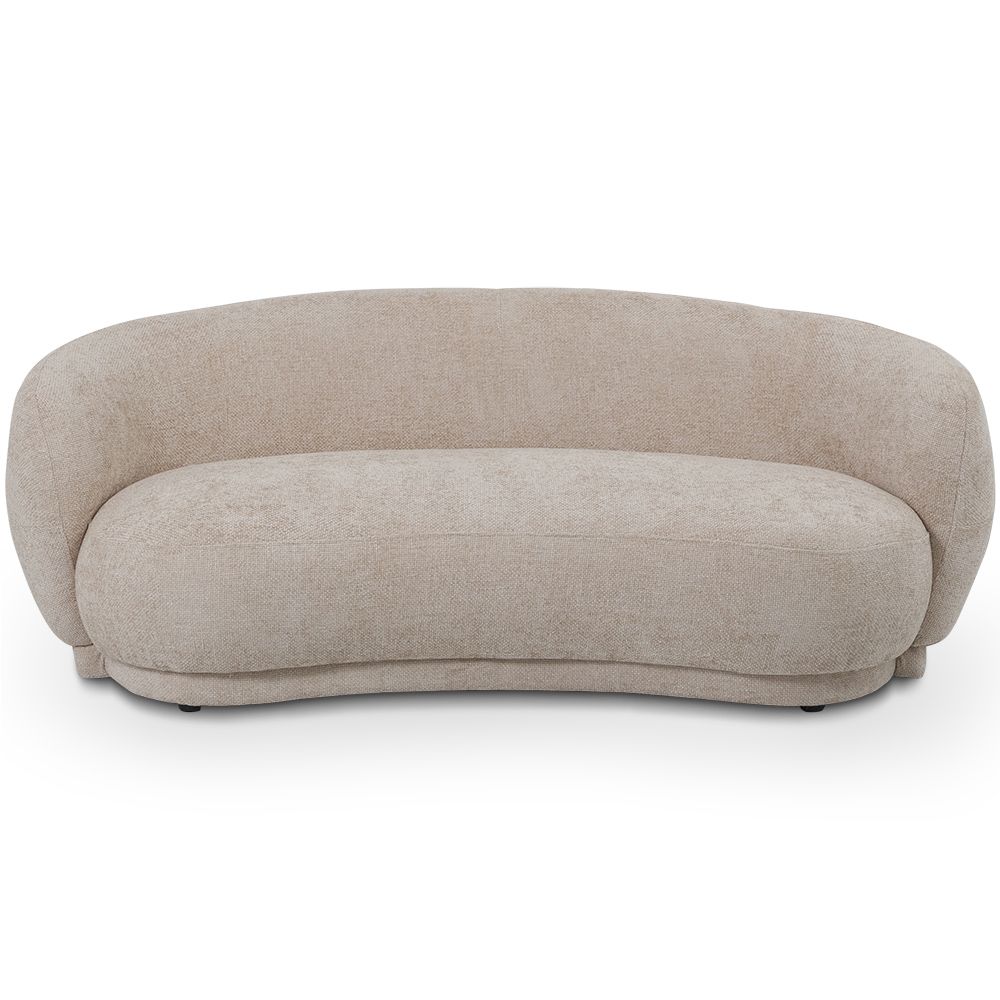 Sofá Curvo de Design Estilo Contemporâneo Estofado em Chenille - Curvy image 8