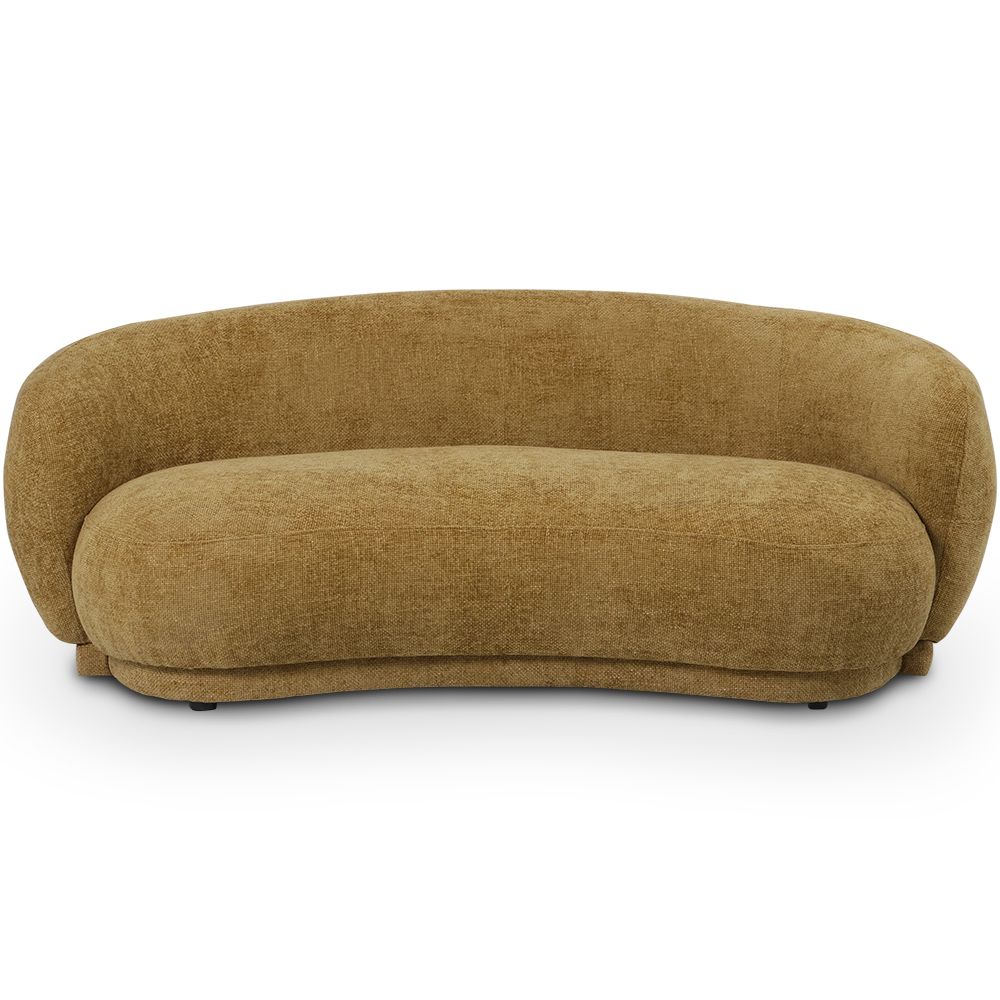 Sofá Curvo de Design Estilo Contemporâneo Estofado em Chenille - Curvy image 8