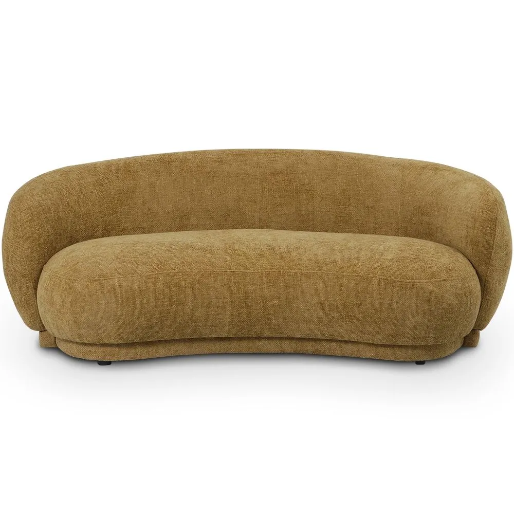 Sofá Curvo de Design Estilo Contemporâneo Estofado em Chenille - Curvy image 8
