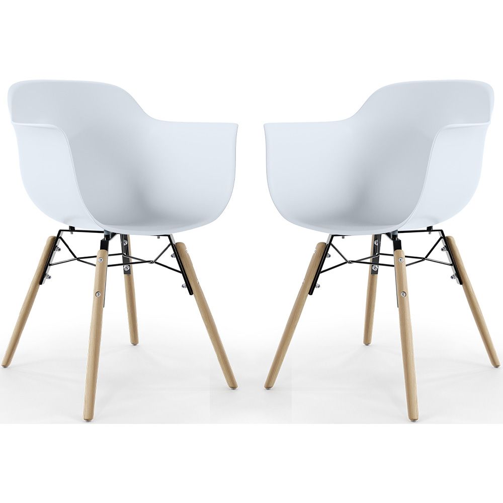 Cadeira de Jantar - Design Escandinavo - Pernas de Madeira - Pack de 2 - Nordika image 8