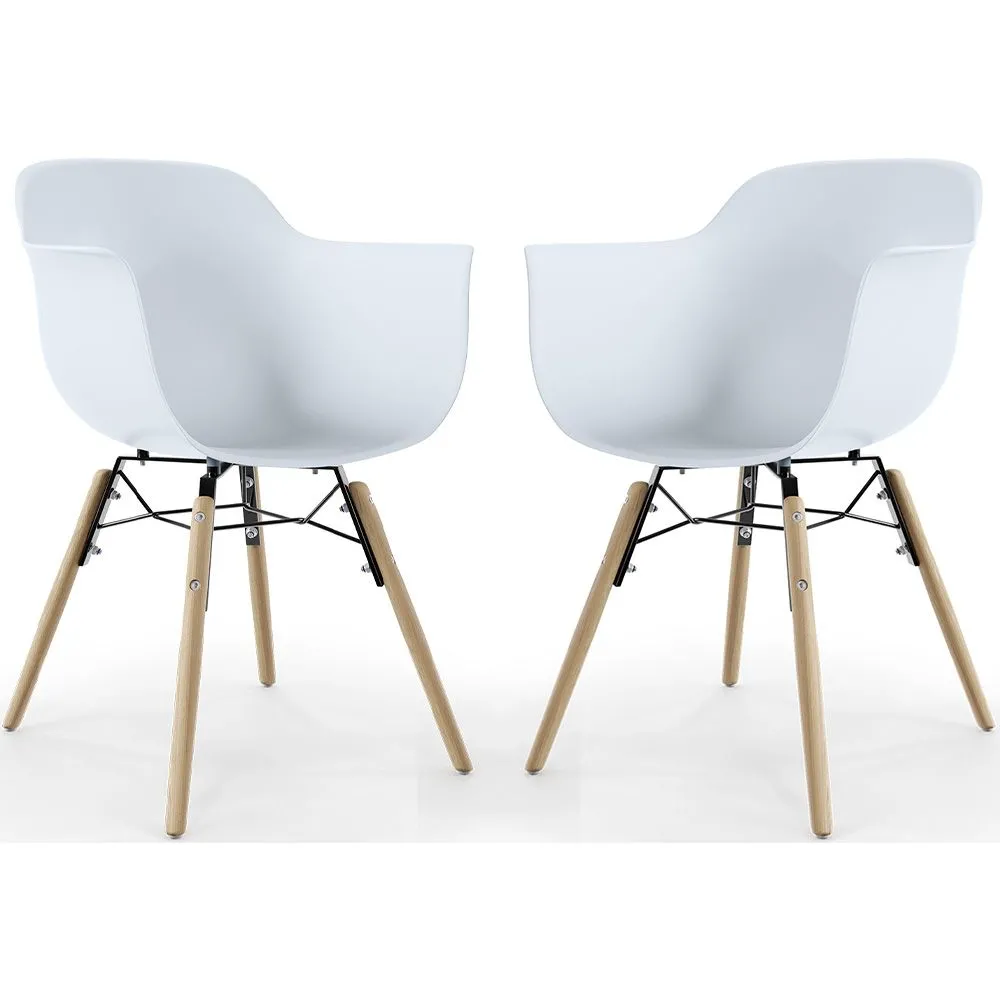 Cadeira de Jantar - Design Escandinavo - Pernas de Madeira - Pack de 2 - Nordika image 8