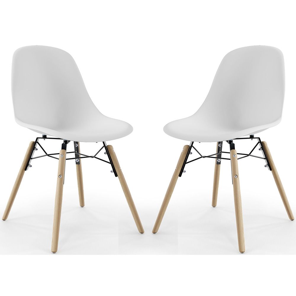 Cadeira de Jantar - Design Escandinavo - Pernas de Madeira - Pack de 2 - Skögur image 8