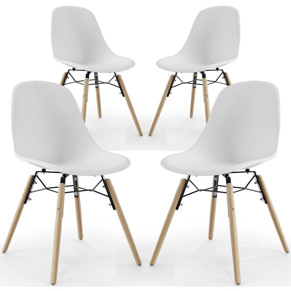 Cadeira de Jantar - Design Escandinavo - Pernas de Madeira - Pack de 4 - Skögur image 8