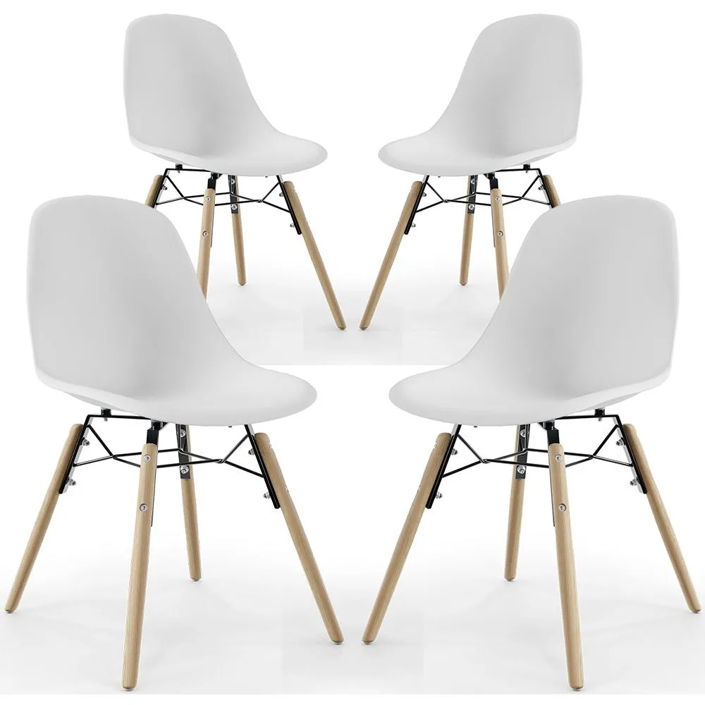 Cadeira de Jantar - Design Escandinavo - Pernas de Madeira - Pack de 4 - Skögur image 8