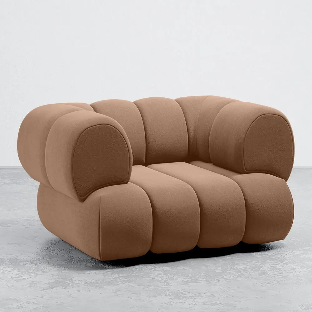 Poltrona Estofada em Veludo - Estilo Moderno - Curvo Velvet image 8