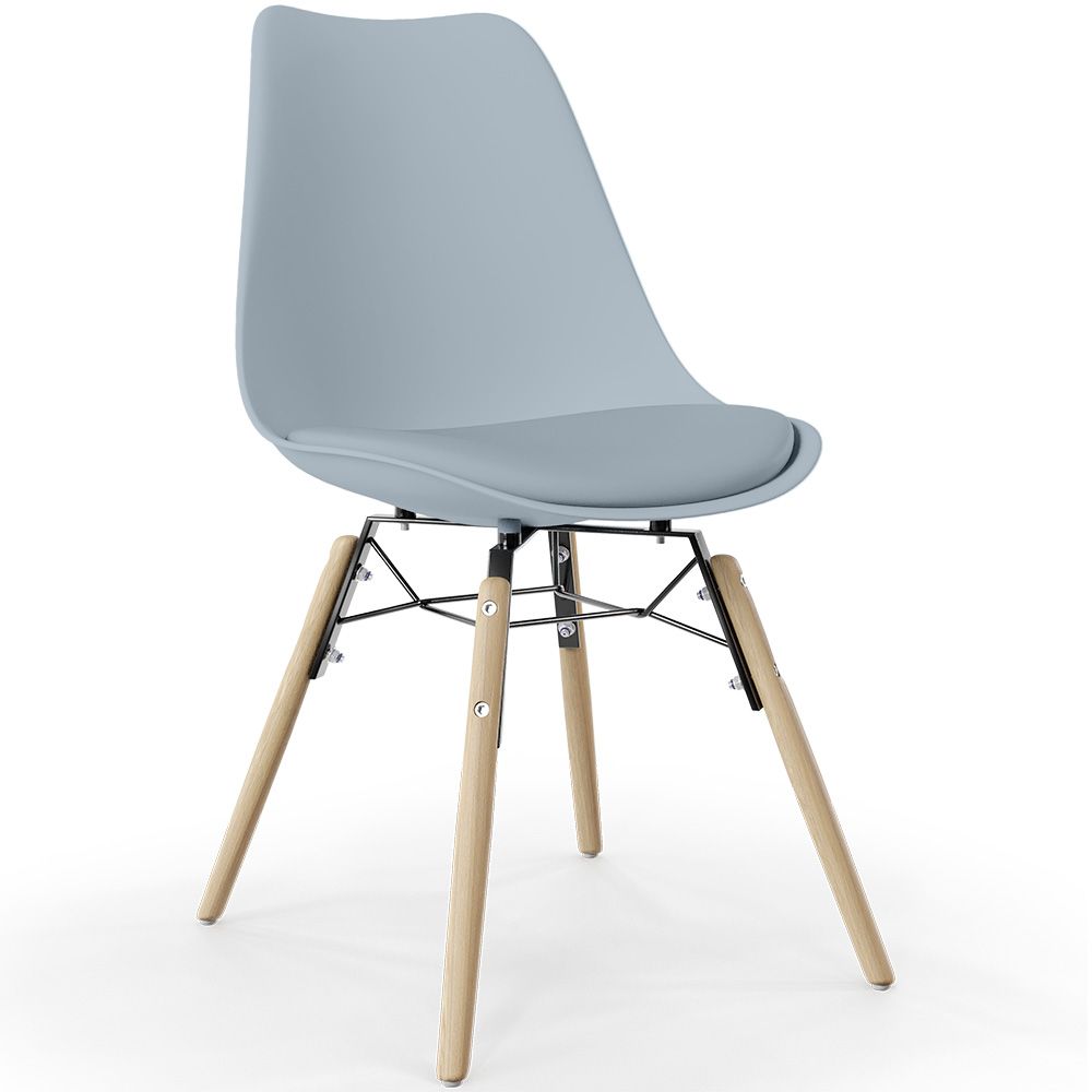 Cadeira de Jantar com Almofada - Design Escandinavo e Pés de Madeira - Skögur image 8