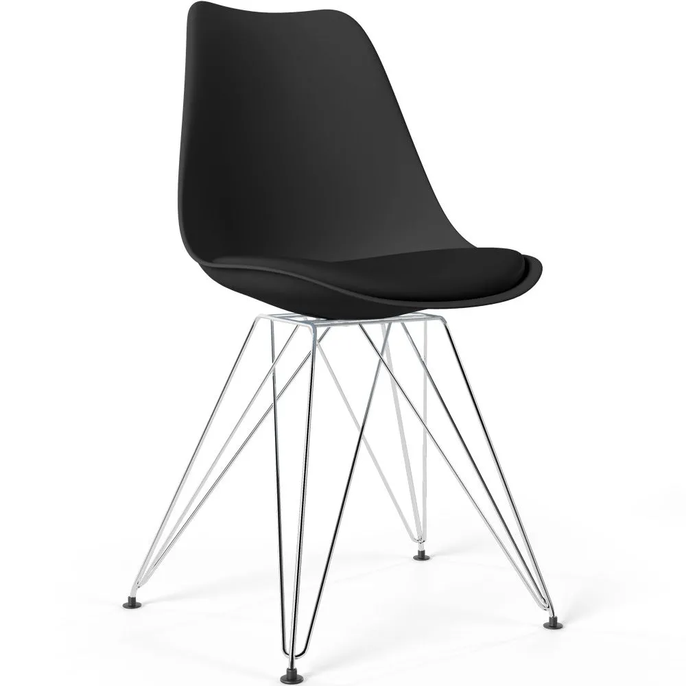 Cadeira de Jantar com Almofada - Design Escandinavo e Pernas de Metal - Skögur image 8