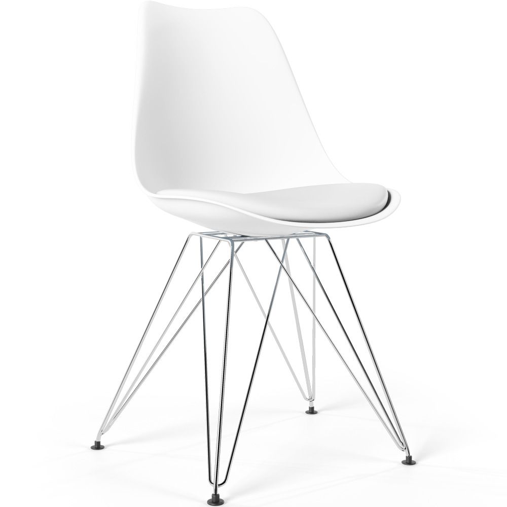 Cadeira de Jantar com Almofada - Design Escandinavo e Pernas de Metal - Skögur image 8