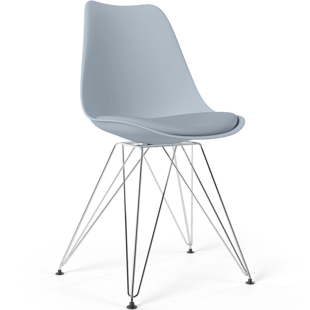 Cadeira de Jantar com Almofada - Design Escandinavo e Pernas de Metal Preto - Skögur image 8