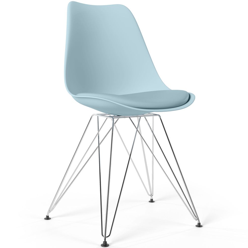 Cadeira de Jantar com Almofada - Design Escandinavo e Pernas de Metal Preto - Skögur image 8
